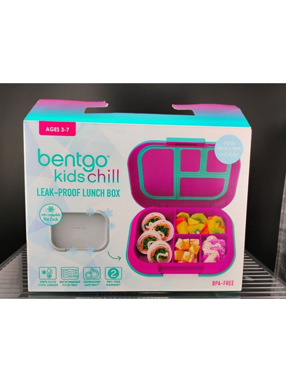 Bentgo Kids Chill Leak-Proof Lunch Box BPA-Free With Ice Pack